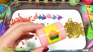 Mixing Random Things into GLOSSY Slime ! Satisfying Slime Videos #472