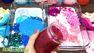 BLUE vs PINK! Mixing Random Things into GLOSSY Slime ! Satisfying Slime Videos #467