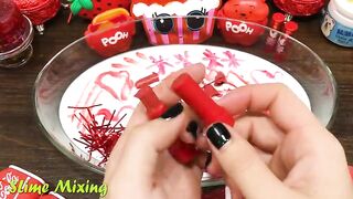 RED Slime! Mixing Random Things into GLOSSY Slime ! Satisfying Slime Videos #465