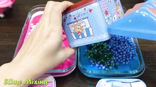 PINK vs BLUE! Mixing Random Things into GLOSSY Slime ! Satisfying Slime Videos #461