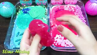 MINT vs PINK! Mixing Random Things into GLOSSY Slime ! Satisfying Slime Videos #460