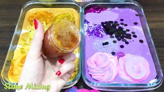 GOLD vs PURPLE! Mixing Random Things into GLOSSY Slime ! Satisfying Slime Videos #453