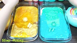 GOLD vs MINT! Mixing Random Things into GLOSSY Slime ! Satisfying Slime Videos #447