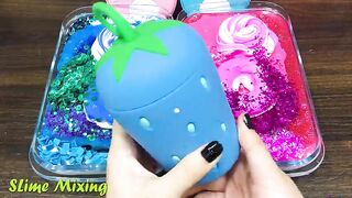 PINK vs BLUE! Mixing Random Things into GLOSSY Slime ! Satisfying Slime Videos #438