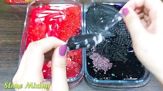 RED vs BLACK! Mixing Random Things into GLOSSY Slime ! Satisfying Slime Videos #431