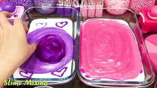 PURPLE vs PINK! Mixing Random Things into GLOSSY Slime ! Satisfying Slime Videos #430