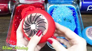 BLUE VS RED! Mixing Random Things into GLOSSY Slime ! Satisfying Slime Videos #429