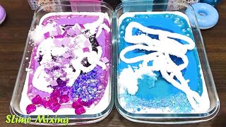 PURPLE vs BLUE! Mixing Random Things into GLOSSY Slime ! Satisfying Slime Videos #428