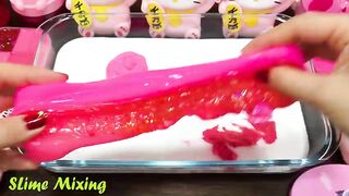PINK HELLO KITTY Slime! Mixing Random Things into GLOSSY Slime! Satisfying Slime Videos #426