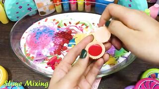 Mixing Random Things into GLOSSY Slime ! Satisfying Slime Videos #420