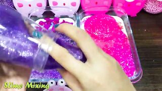 PURPLE vs PINK! Mixing Random Things into GLOSSY Slime ! Satisfying Slime Videos #418