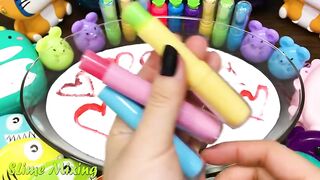 Mixing Random Things into GLOSSY Slime ! Satisfying Slime Videos #417