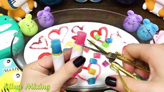 Mixing Random Things into GLOSSY Slime ! Satisfying Slime Videos #417