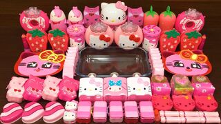 PINK HELLO KITTY Slime! Mixing Random Things into STORE BOUGHT Slime! Satisfying Slime Videos #406