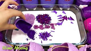 PURPLE Slime Mixing Random Things into GLOSSY Slime ! Satisfying Slime Videos #401