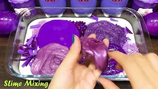 PURPLE Slime Mixing Random Things into GLOSSY Slime ! Satisfying Slime Videos #401