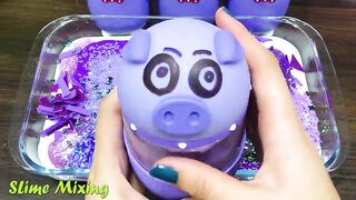 PURPLE Slime Mixing Random Things into GLOSSY Slime ! Satisfying Slime Videos #401