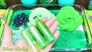 GREEN 7UP Slime Mixing Random Things into GLOSSY Slime ! Satisfying Slime Videos #392