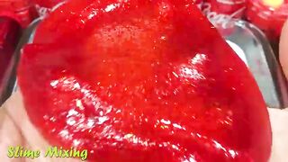 RED COCACOLA Mixing Random Things into GLOSSY Slime ! Satisfying Slime Videos #390