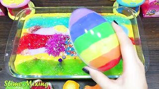 Making Slime with APPLE BOTTLE ! Mixing Random Things into Slime !! Satisfying Slime #389