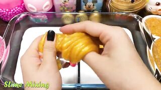 MICKEY PINK vs GOLD ! Mixing Random Things into GLOSSY Slime ! Satisfying Slime Videos #356