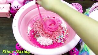 PINK UNICORN Slime ! Mixing Random Things into GLOSSY Slime ! Satisfying Slime Videos #353