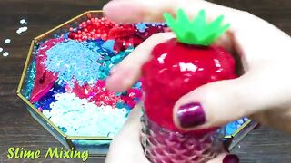 PEPPA PIG BLUE vs RED ! Mixing Random Things into GLOSSY Slime ! Satisfying Slime Videos #345