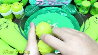 GREEN Slime ! Mixing Random Things into GLOSSY Slime ! Satisfying Slime Videos #335