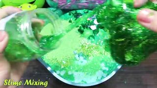 GREEN Slime ! Mixing Random Things into GLOSSY Slime ! Satisfying Slime Videos #335