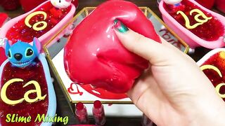 RED COCACOLA Slime ! Mixing Random Things into GLOSSY Slime ! Satisfying Slime Videos #330