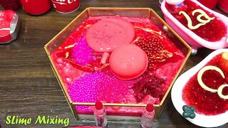 RED COCACOLA Slime ! Mixing Random Things into GLOSSY Slime ! Satisfying Slime Videos #330