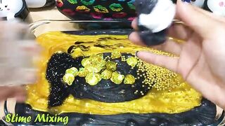 BLACK vs GOLD ! Mixing Random Things into STORE BOUGHT Slime ! Satisfying Slime Videos #329