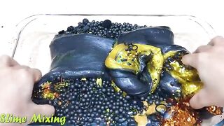 BLACK vs GOLD ! Mixing Random Things into STORE BOUGHT Slime ! Satisfying Slime Videos #329