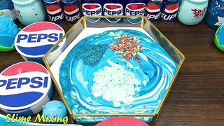 BLUE PEPSI Slime ! Mixing Random Things into GLOSSY Slime ! Satisfying Slime Videos #328