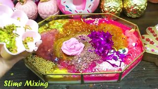 MICKEY MOUSE GOLD vs PINK ! Mixing Random Things into GLOSSY Slime ! Satisfying Slime Videos #326