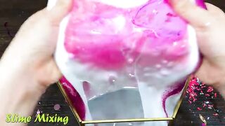 PINK HELLO KITTY mix random into glossy Slime ! Satisfying Slime Video #321