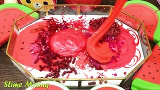 RED Slime ! Mixing Random Things into GLOSSY Slime ! Satisfying Slime Videos #320