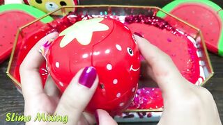 RED Slime ! Mixing Random Things into GLOSSY Slime ! Satisfying Slime Videos #320