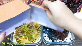 BLACK vs GOLD ! Mixing Random Things into GLOSSY Slime ! Satisfying Slime Videos #319