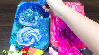 PONY BLUE vs PINK ! Mixing Random Things into GLOSSY Slime ! Satisfying Slime Videos #318