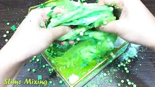 GREEN FROG Slime ! Mixing Random Things into GLOSSY Slime ! Satisfying Slime Videos #316