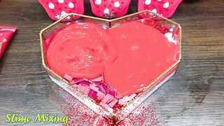 RED Slime ! Mixing Random Things into GLOSSY Slime ! Satisfying Slime Videos #314