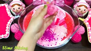 PINK Slime ! Mixing Random Things into GLOSSY Slime ! Satisfying Slime Videos #313