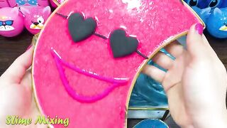 PINK vs BLUE ! Mixing Random Things into GLOSSY Slime ! Satisfying Slime Videos #309