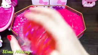 PINK HELLO KITTY Slime ! Mixing Random Things into GLOSSY Slime ! Satisfying Slime Videos #306