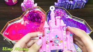 PINK ELSA vs PURPLE PONY ! Mixing Random Things into GLOSSY Slime ! Satisfying Slime Videos #304