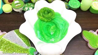 GREEN Slime ! Mixing Random Things into STORE BOUGHT Slime ! Satisfying Slime Videos #297