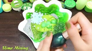 GREEN Slime ! Mixing Random Things into STORE BOUGHT Slime ! Satisfying Slime Videos #297