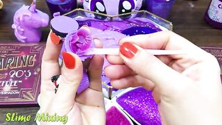 PURPLE PONY Slime ! Mixing Random Things into STORE BOUGHT Slime ! Satisfying Slime Videos #296