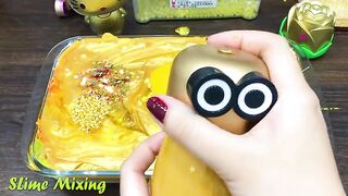 GOLD Slime ! Mixing Random Things into GLOSSY Slime ! Satisfying Slime Videos #291